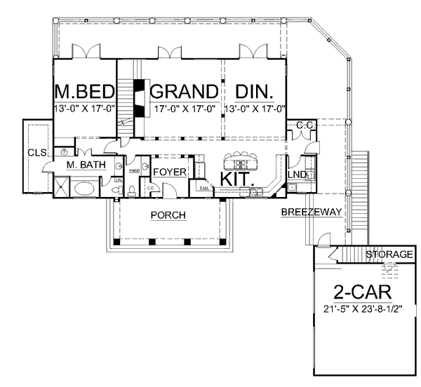 Home Plan - European Floor Plan - Main Floor Plan #119-336