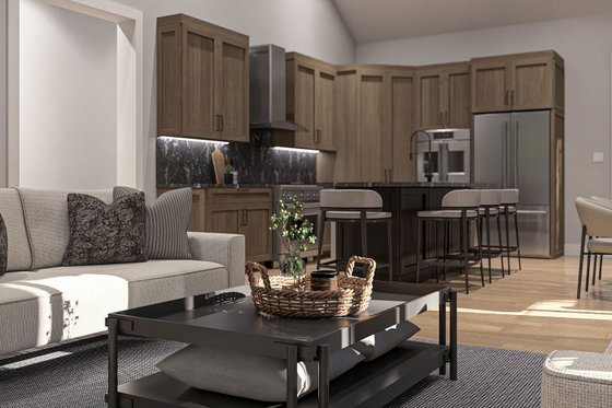 Interior - Family Room 2 for Barndominium House Plan #455-686 - 1 bed, 1.5 bath