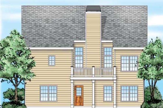 Exterior - Rear Elevation for Traditional House Plan #927-35 - 3 bed, 2 bath
