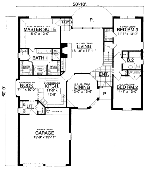 Home Plan - Traditional Floor Plan - Main Floor Plan #40-407