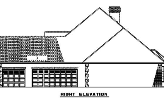 Exterior - Other Elevation 3 for European House Plan #17-2167 - 5 bed, 4 bath