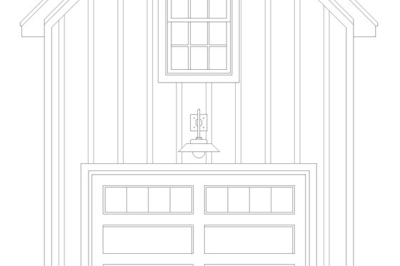 Exterior - Front Elevation 3 for Country House Plan #932-1210, 1 bath