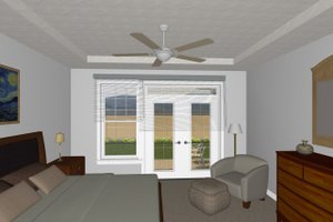 Interior - Master Bedroom 1 for Farmhouse House Plan #126-179 - 3 bed, 2 bath