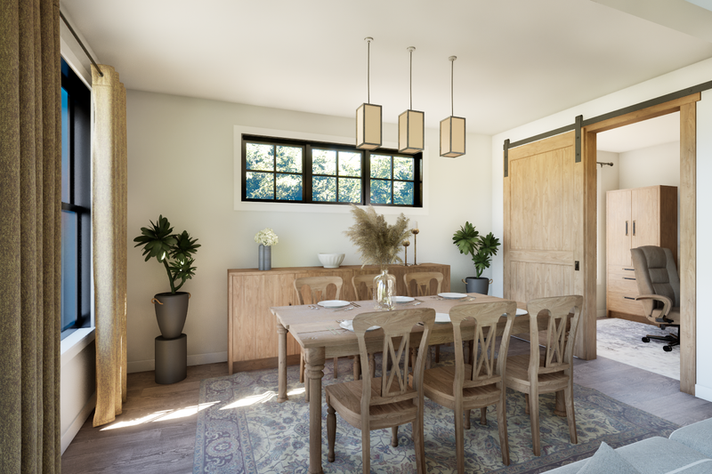 House Blueprint - Interior - Dining Room for Farmhouse House Plan #48-1219 - 2 bed, 2 bath