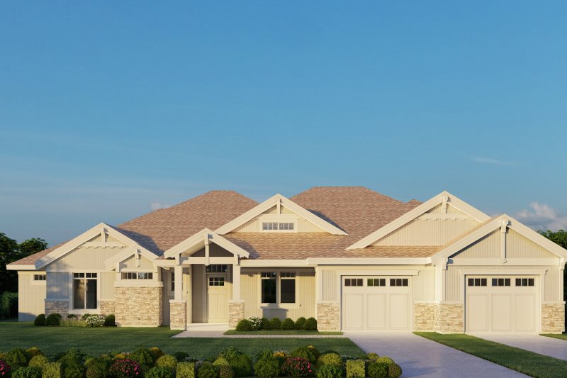 Craftsman Style House Plan - 2 Beds 2.5 Baths 2660 Sq/Ft Plan #112-226