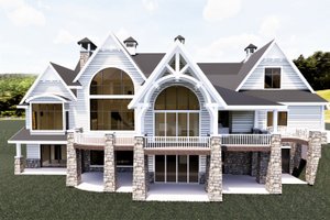 Exterior - Rear Elevation for Craftsman House Plan #920-111 - 3 bed, 3.5 bath