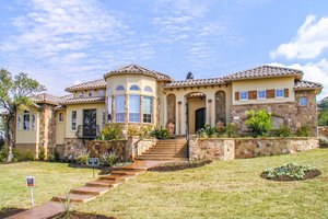 Architectural House Design - Mediterranean Exterior - Front Elevation Plan #80-124
