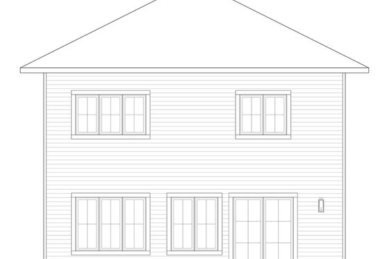 Exterior - Rear Elevation for Contemporary House Plan #23-2825 - 3 bed, 1.5 bath