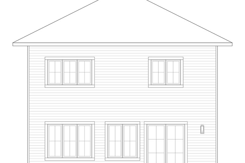 Dream House Plan - Exterior - Rear Elevation for Contemporary House Plan #23-2825 - 3 bed, 1.5 bath