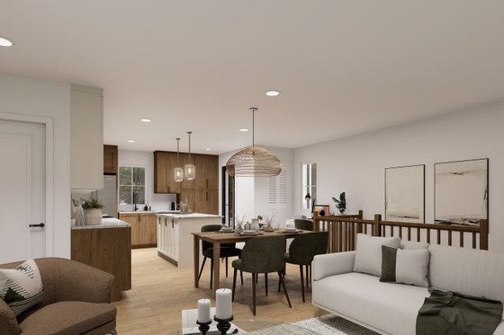 Interior - Family Room for Country House Plan #23-558 - 2 bed, 1 bath