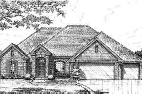 Exterior - Front Elevation for European House Plan #310-226 - 3 bed, 2 bath