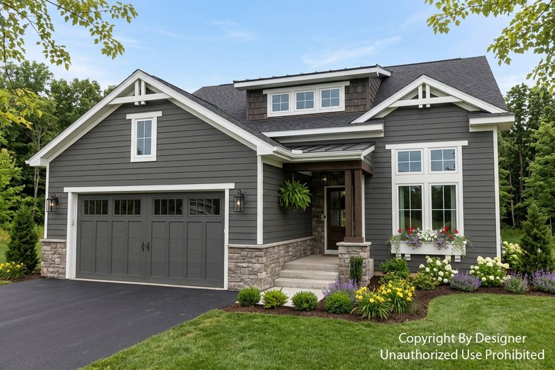 House Plan Design - Exterior - Front Elevation 2 for Craftsman House Plan #51-1537 - 3 bed, 2.5 bath