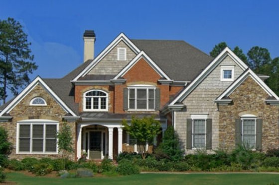 Exterior - Front Elevation for European House Plan #54-160 - 4 bed, 3.5 bath