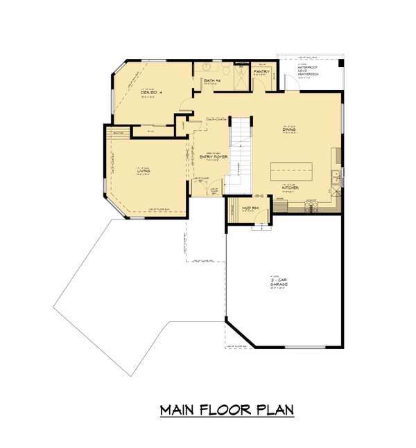 Contemporary Floor Plan - Main Floor Plan #1066-269