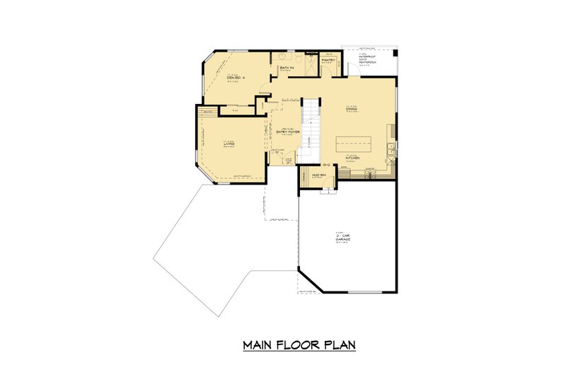 Architectural House Design - Floor Plan - Main Floor for Contemporary House Plan #1066-269 - 6 bed, 5 bath