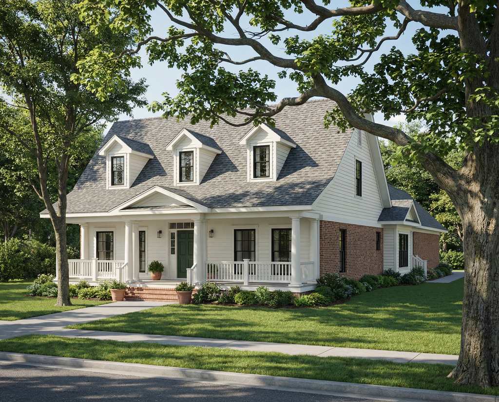 Exterior - Front Elevation 2 for Country House Plan #17-281 - 4 bed, 3 bath