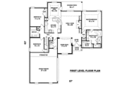 European Style House Plan - 3 Beds 2 Baths 1869 Sq/Ft Plan #81-1494 