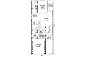 Floor Plan - Main Floor for Traditional House Plan #84-573 - 4 bed, 3 bath