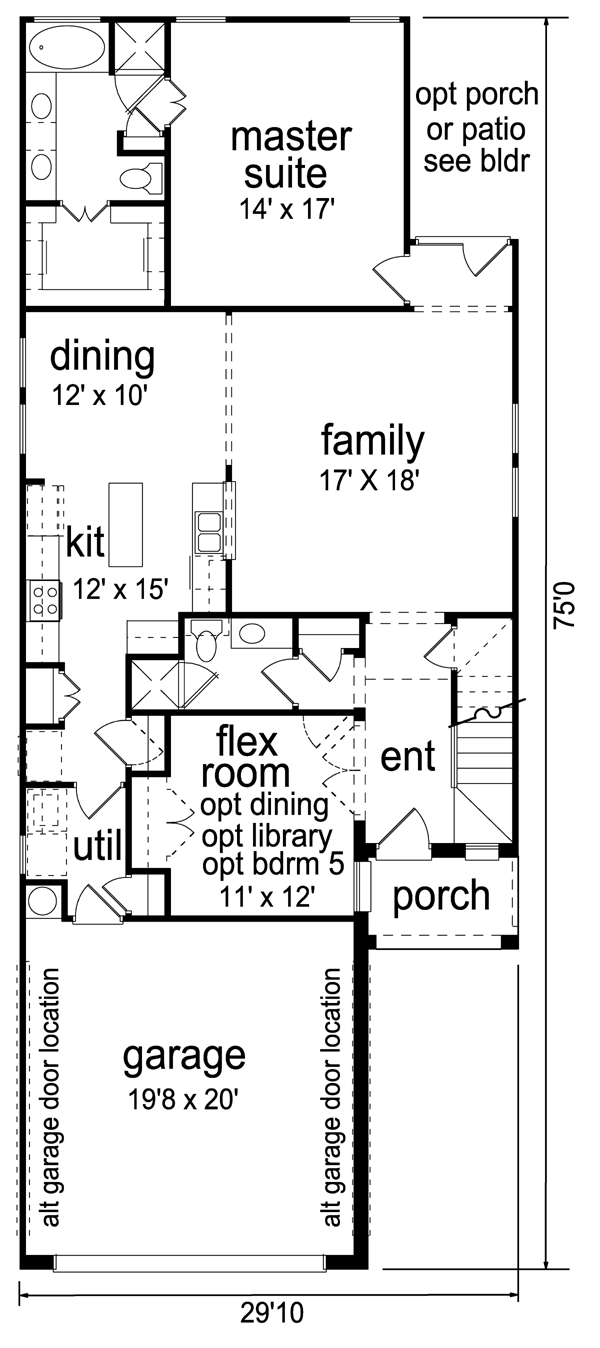 Architectural House Design - Traditional Floor Plan - Main Floor Plan #84-573