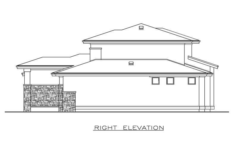 House Plan Design - Exterior - Other Elevation 1 for Ranch House Plan #1100-186 - 5 bed, 3 bath