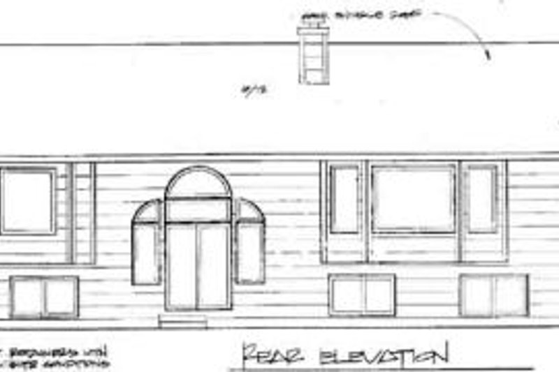 Dream House Plan - Exterior - Rear Elevation for Traditional House Plan #58-143 - 2 bed, 2 bath