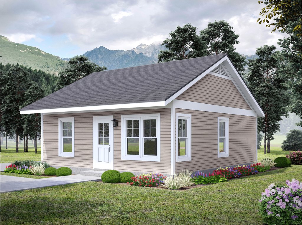 Exterior - Front Elevation 2 for Country House Plan #932-1423 - 1 bed, 1 bath