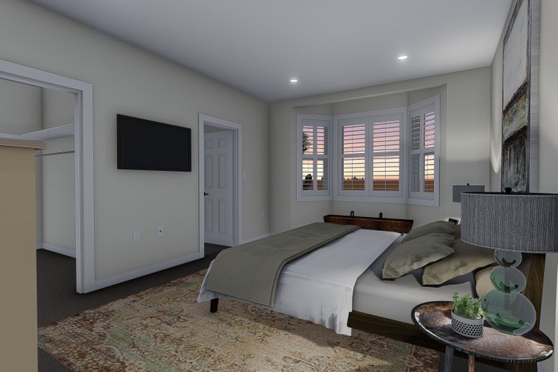 Architectural House Design - Interior - Master Bedroom for Ranch House Plan #1060-11 - 6 bed, 3.5 bath