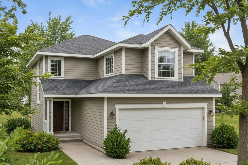 Traditional Style House Plan - 3 Beds 2.5 Baths 1398 Sq/Ft Plan #94-203 Exterior