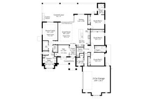 Floor Plan - Main Floor for Ranch House Plan #938-111 - 4 bed, 3 bath