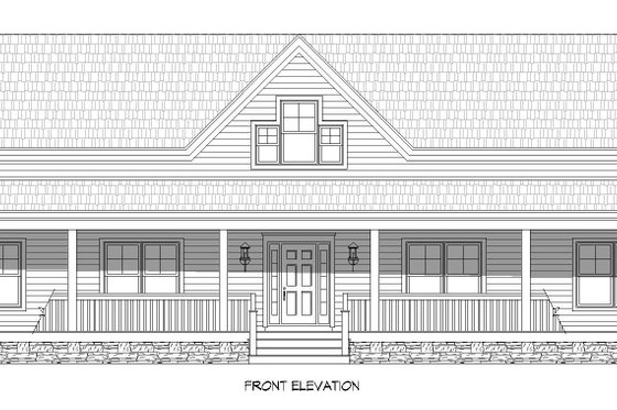 Exterior - Front Elevation 3 for Traditional House Plan #932-336 - 3 bed, 2 bath