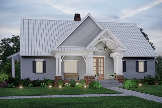 Exterior - Front Elevation 4 for Country House Plan #1081-32 - 3 bed, 3.5 bath