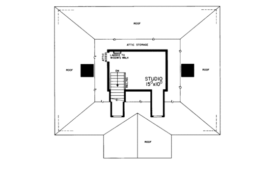 Floor Plan - Other Floor for Colonial House Plan #72-360 - 4 bed, 4 bath