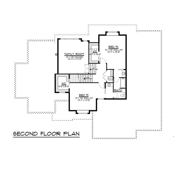 Craftsman Floor Plan - Upper Floor Plan #1064-29