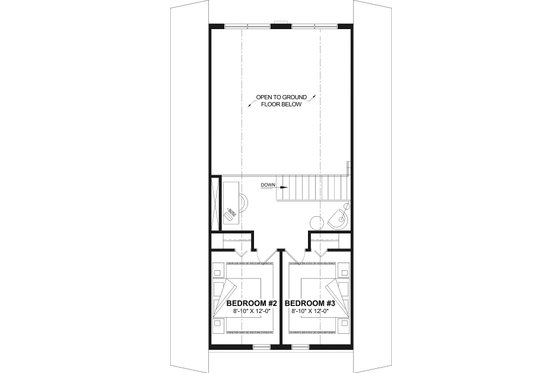 Floor Plan - Upper Floor for Cottage House Plan #23-2898 - 3 bed, 2 bath