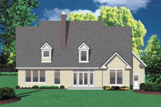 Rear View - 2500 square foot country home