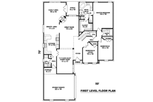 Floor Plan - Main Floor for European House Plan #81-1130 - 3 bed, 3 bath