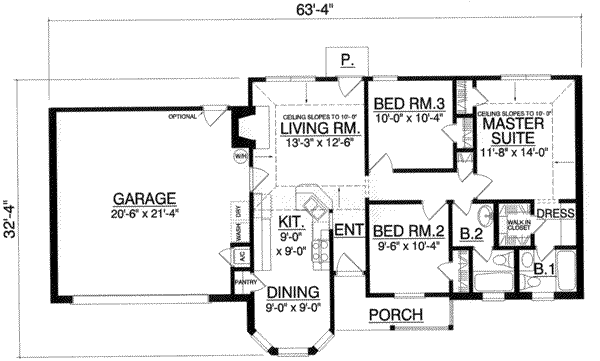 Dream House Plan - Southern Floor Plan - Main Floor Plan #40-344