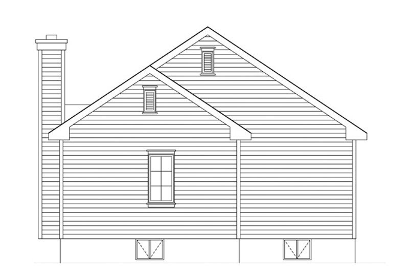 Dream House Plan - Exterior - Rear Elevation for Ranch House Plan #22-614 - 3 bed, 2 bath