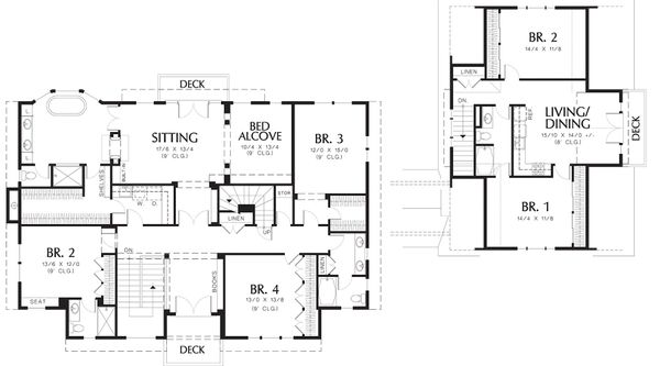 Dream House Plan - Colonial Floor Plan - Upper Floor Plan #48-151