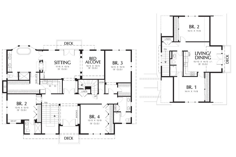 Dream House Plan - Floor Plan - Upper Floor for Colonial House Plan #48-151 - 6 bed, 5 bath