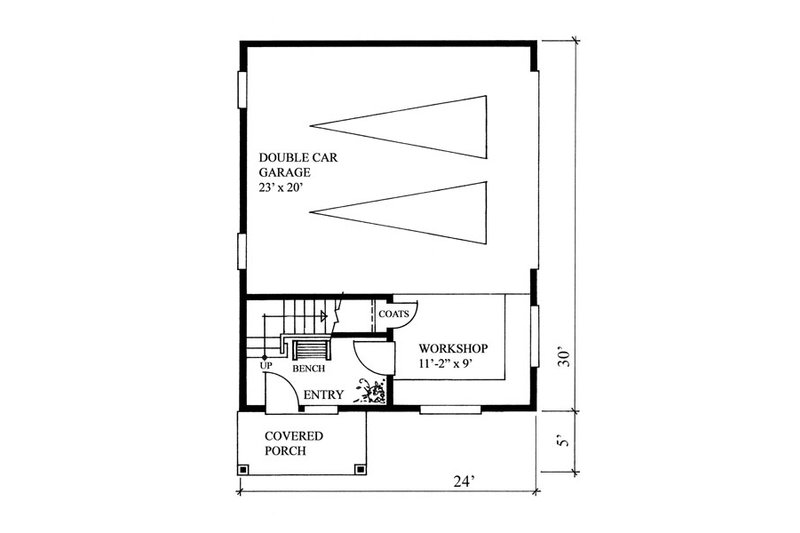 Architectural House Design - Floor Plan - Main Floor for Traditional House Plan #118-119, 0 bath