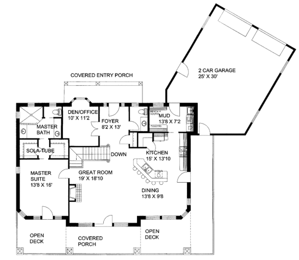 Bungalow Floor Plan - Main Floor Plan #117-645