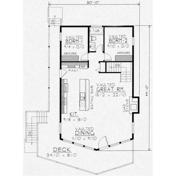 Modern Floor Plan - Main Floor Plan #112-104