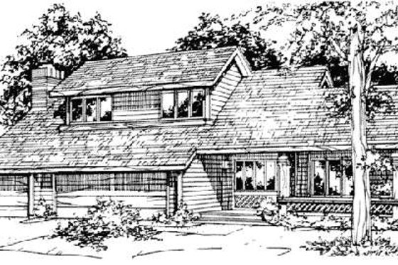Exterior - Front Elevation for Bungalow House Plan #320-313 - 3 bed, 2.5 bath