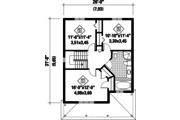 Country Style House Plan - 3 Beds 1 Baths 1582 Sq/Ft Plan #25-4605 