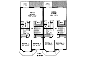 Floor Plan - Upper Floor for Traditional House Plan #303-124 - 3 bed, 2.5 bath