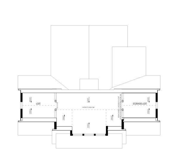 House Blueprint - Cabin Floor Plan - Upper Floor Plan #1114-40