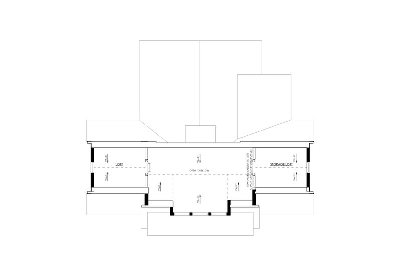 House Blueprint - Floor Plan - Upper Floor for Cabin House Plan #1114-40 - 2 bed, 1 bath