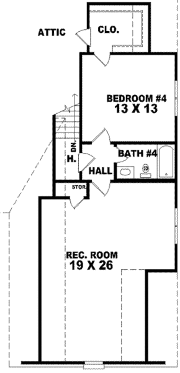 European Floor Plan - Upper Floor Plan #81-1267