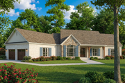 Country Style House Plan - 3 Beds 2.5 Baths 2279 Sq/Ft Plan #17-2555 Exterior 